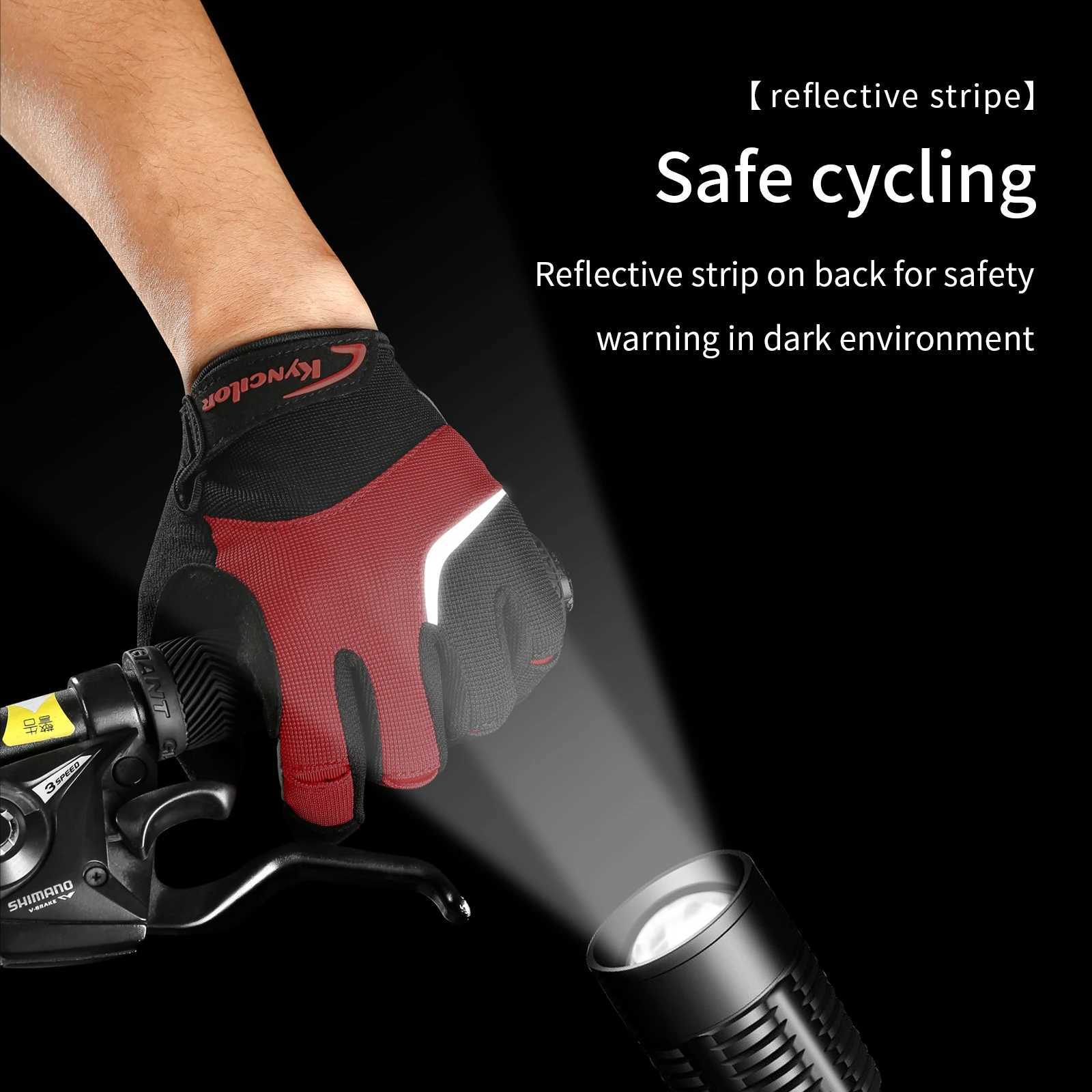 Cycling Anti-slip Full Finger Gloves MTB Bike Bicycle Warm Gloves Pad Men Women Breathable Anti-shock Sports Gloves M260311