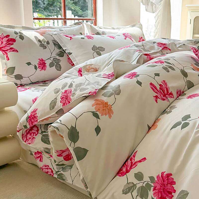 3pcs Brushed Bedding Pillowcase Set Skin Friendly Breathable Duvet Cover Pillowcases -FF H260311