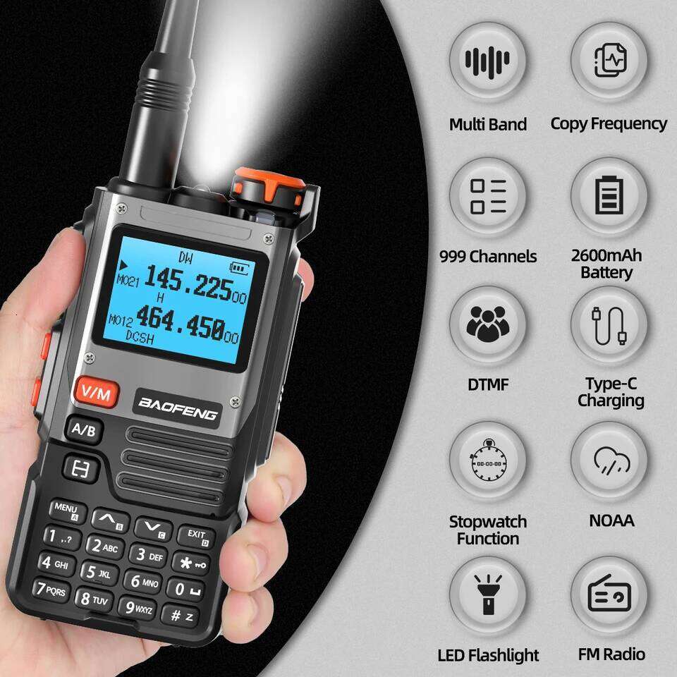 Baofeng K61 Walkie Talkie Multi Band Wireless Copy Frequency 999CH Type-C DTMF Long Range NOAA UV-5R UV K6 K58 Ham Radio 26Y0311 - view 3