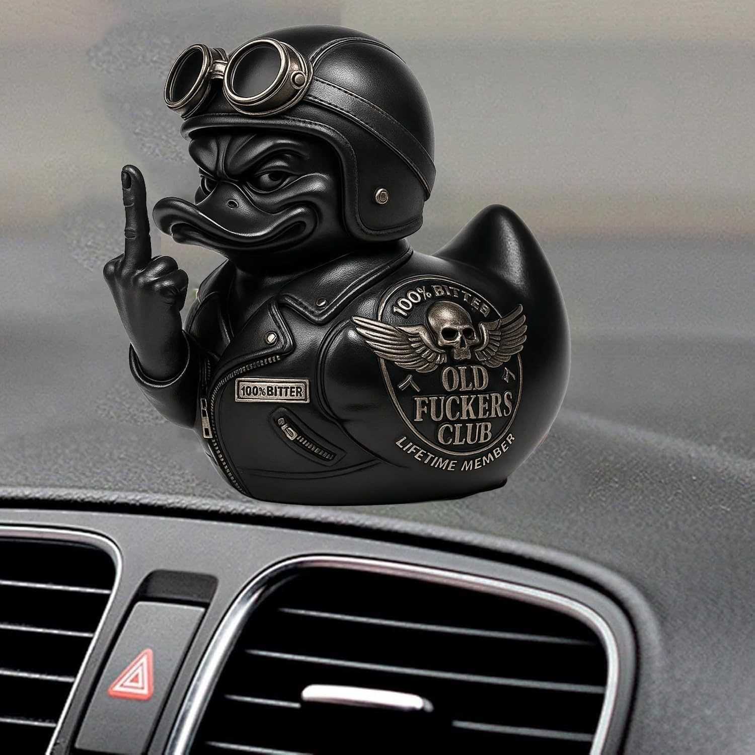 Novelty "Old F*ckers Club" Duck Statue - Funny Home & Office Desktop Decoration S26311