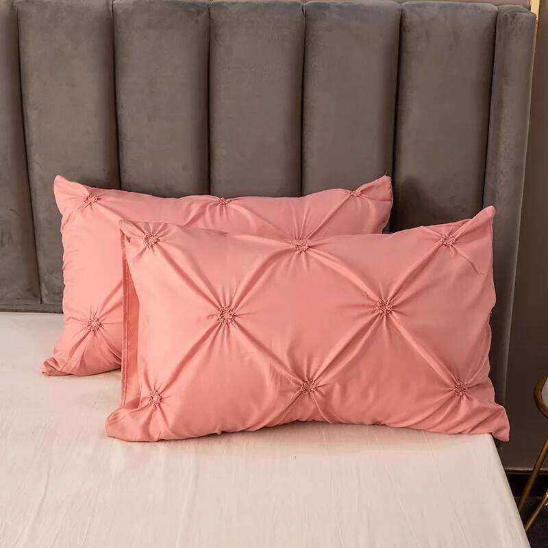 High Quality 3D Pinch Pleated Cover 220x240 Solid Color Single Double Twin Bedding Set Duvet cover H260311 - view 5