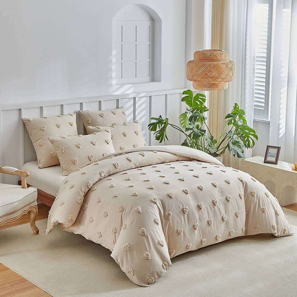 Duvet Bedding Set Twin Full Queen King Size 135x200 Nordic Quilt Cover 240x220 Double Single Heart Bed Linen 200x200 H260311