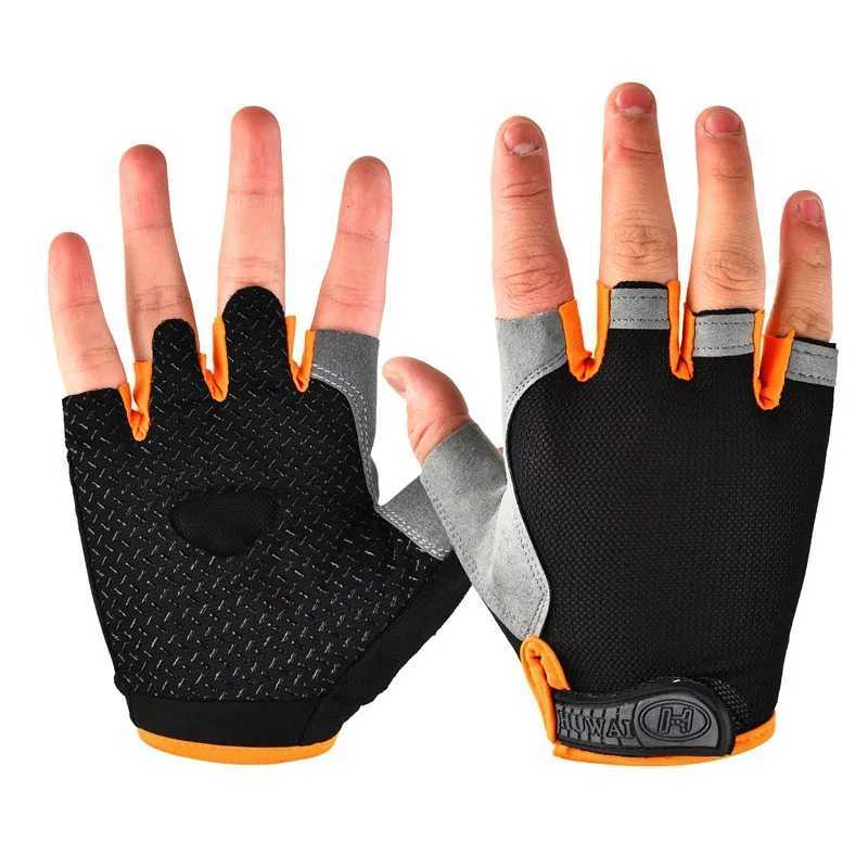Breathable Anti Shock Half Finger Sports Gloves Outdoor Cycling Anti Slip Men Women Anti Sweat Comfortable Outdoor Activities M260311