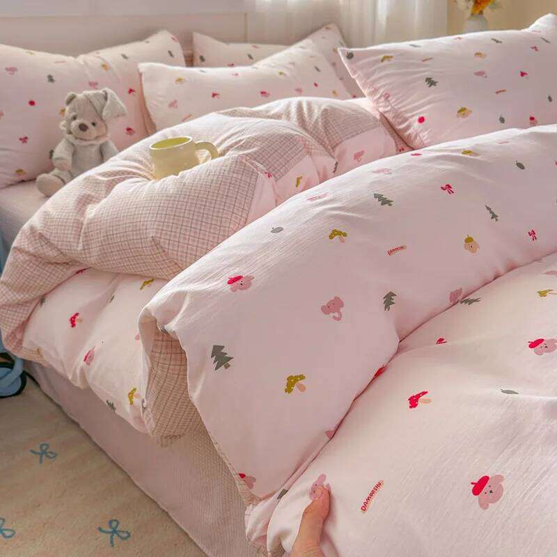 2025 New Class A Super Printed Bed Four-Piece Student Dormitory Cartoon Three-Piece Set Comfortable and Soft H260311