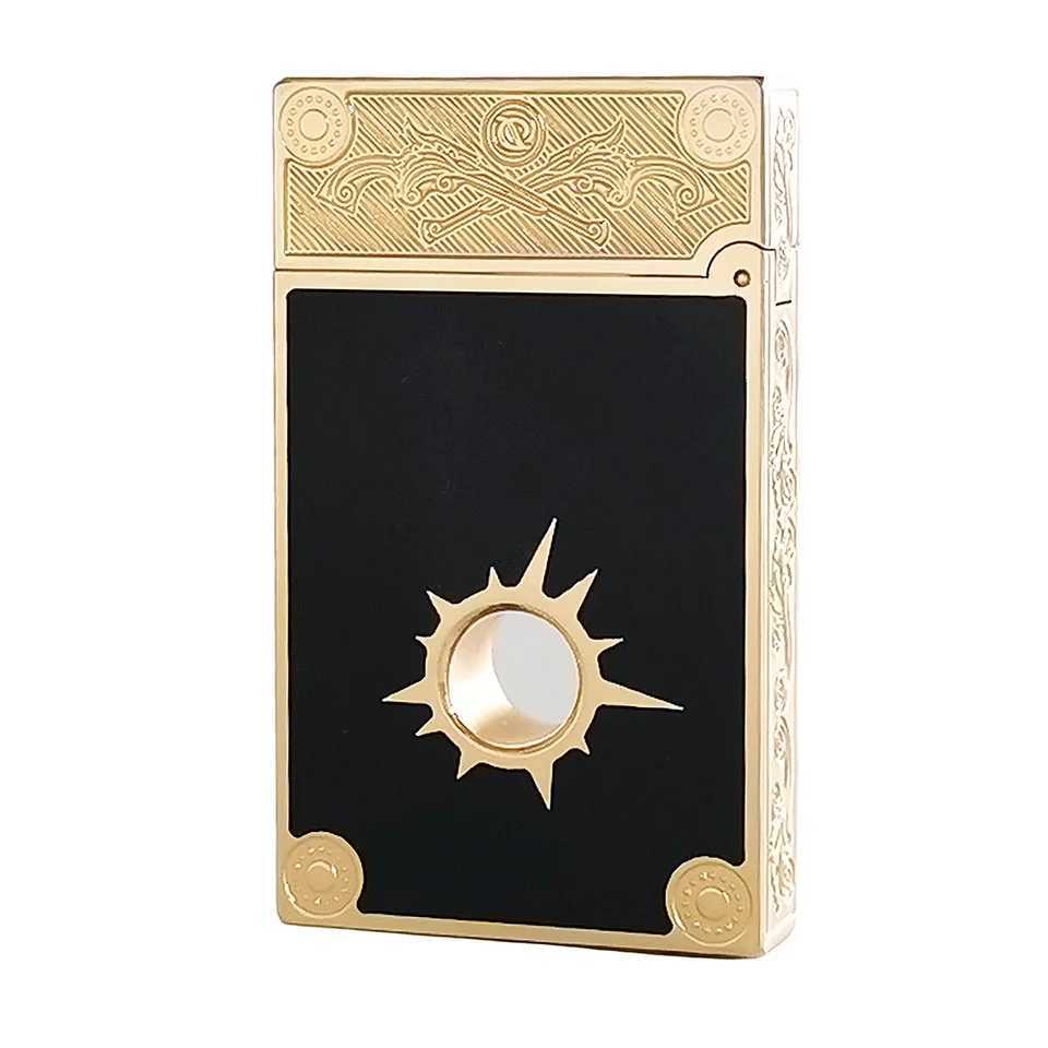 JTDunant Lighter Pure Copper Lacquer Refillable Gas Smoking Cigar Gadgets Men Halloween Gifts Collections 2025 N260311