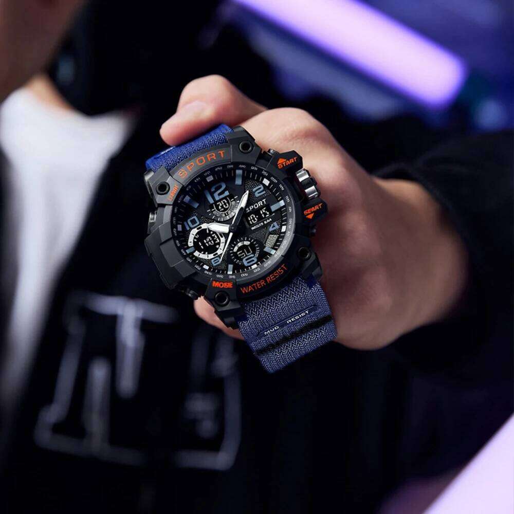 Top-Tier Trendy Fashionable High-Appearance Multifunctional Led Large Dial Outdoor Sports Watch for Men and Women Teenagers