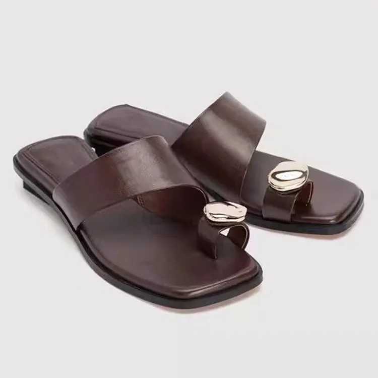 Women 2025 Summer FAshion Ladies Open Toed Sandals Flip Flops Solid Color Beach Slides Women Zapatos De Mujer K260311