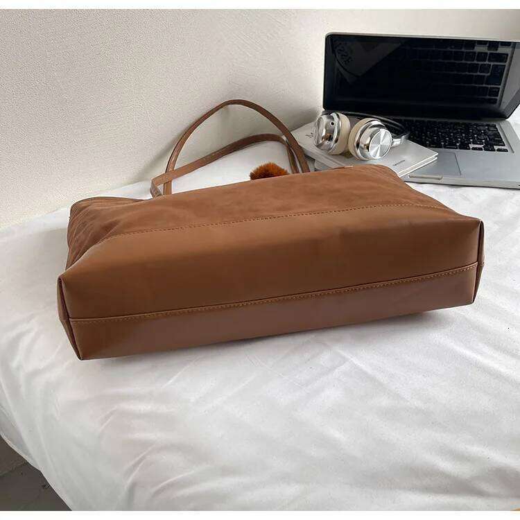 Autumn Vintage Leopard Print Shoulder Bags for Women Versatile Ladies Large Capacity Tote Bag Portable Female Suede Handbags XJ260311