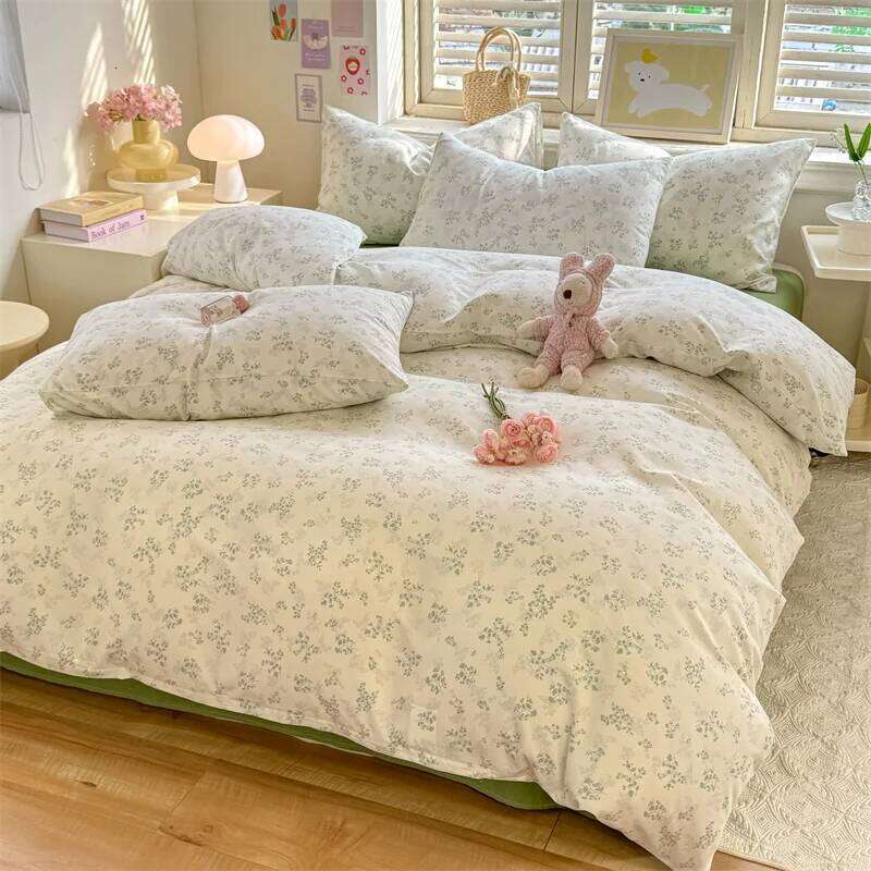 A 3-piece fresh fashionable printed set 1 quilt cover +2 pillowcases without cores, for home and dormitory use H260311 - view 4