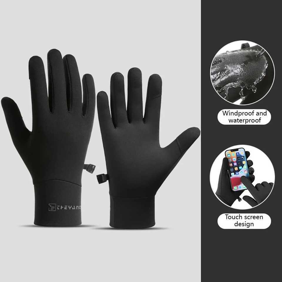 Winter Warm Cycling Gloves Outdoor Sports Touch Screen Nonslip Gloves Running Cycling Driving Ski Hiking Warm Full Finger Gloves M260311