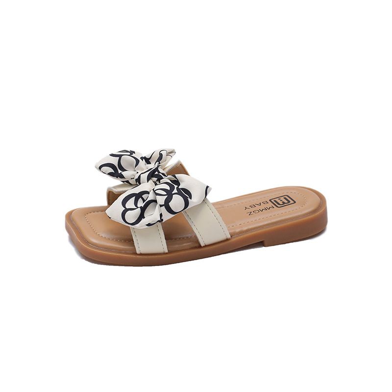 Girls Slippers Toddlers with Bow-knot Non-slip Children Fashion Princess Slides Kidszworld Slippers Open-toe Kids Summer Beach Shoes Flats Slippers Si