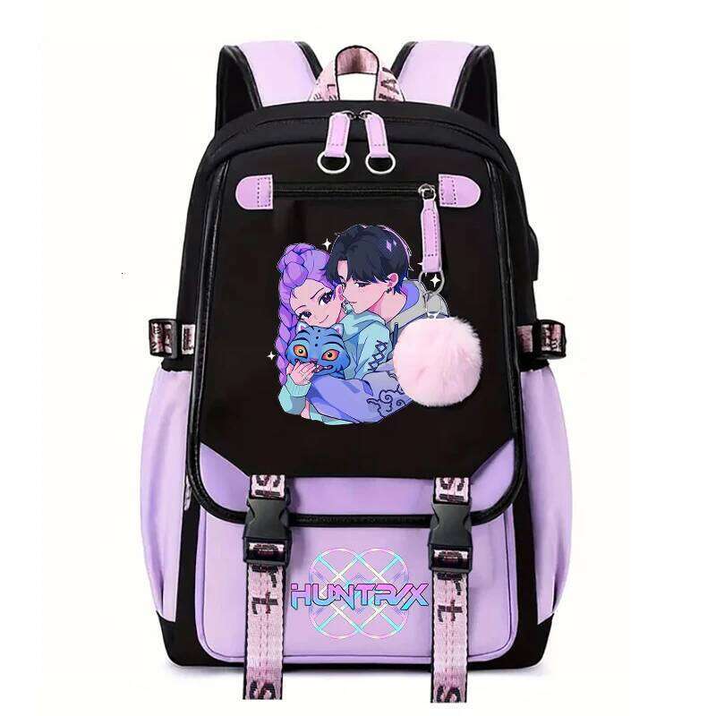 Demone Hunter Backpack for Kid Back Gift School Bag Y2K Cute Anime Print Woman Travel Casual Large Capacity Rucksack H260311