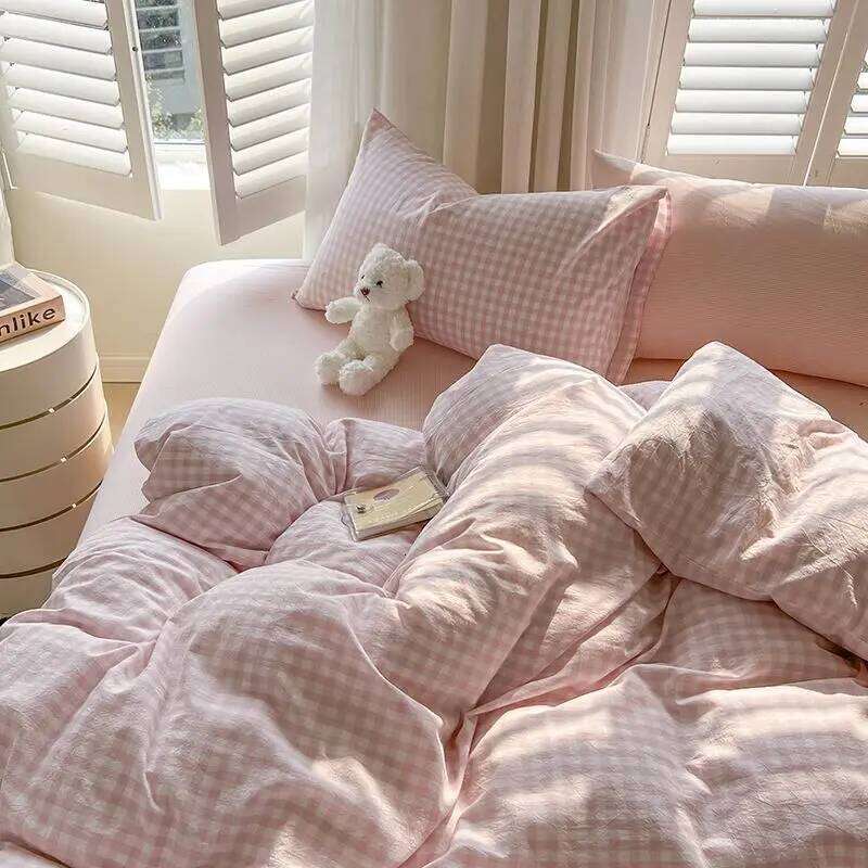 Classic Duvet Cover Set with Pillowcases Flat Sheet Nordic Style No Comforter 2025 New Bedding Kit Double Twin Size Bed Linens H260311 - view 7
