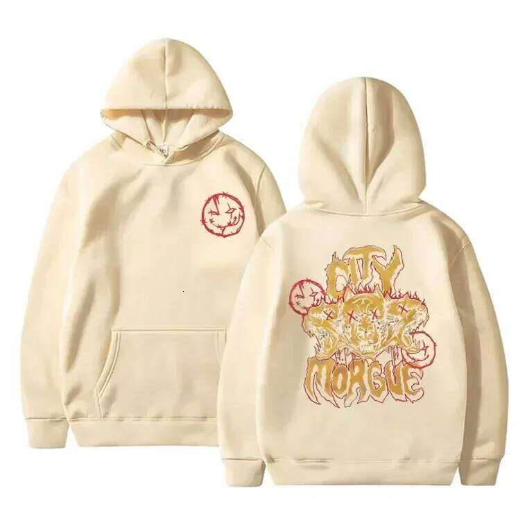 New rap city morgue hip-hop and women's fashionable casual sportswear brand hoodie men's streetwear hot item C260311