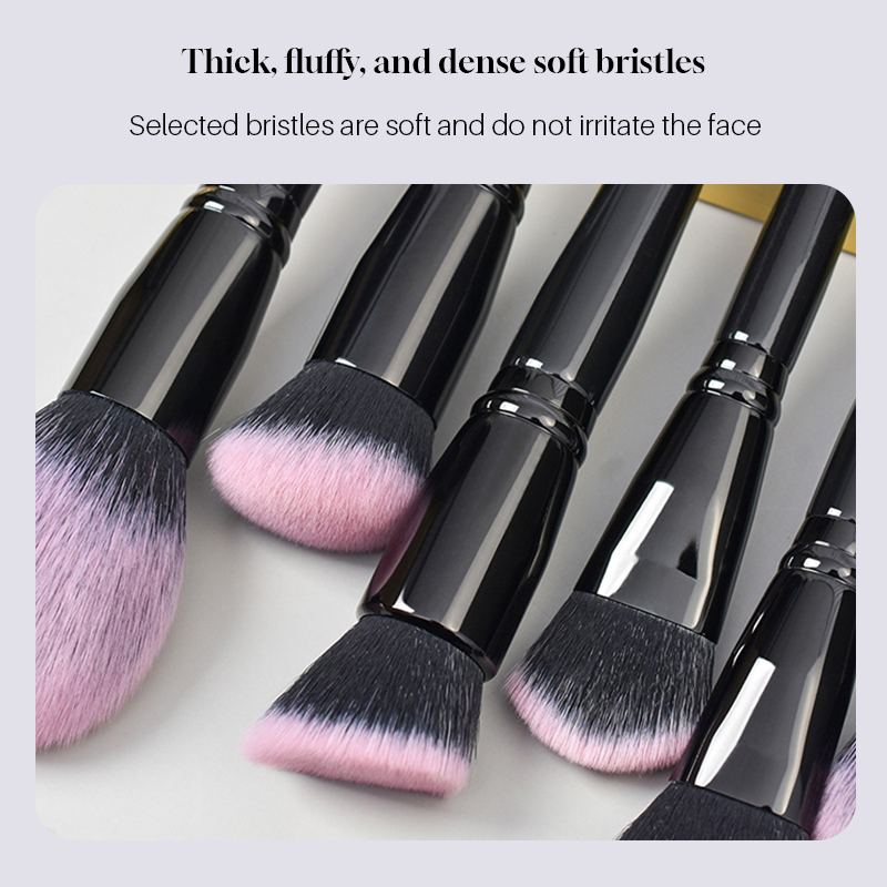 18 Piece Daily Essential Makeup Brush Set, Stylish High-grade Solid Wood Paint Handle, Silver Thickened Aluminum Tube, Premium Pink Fiber Brush Head, 