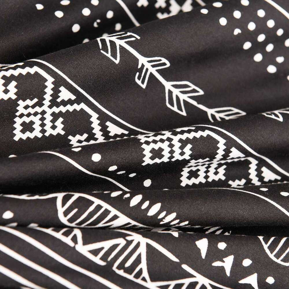 Boho Geometric Duvet Twin King Size Stripes/Chevron Pattern 3-Piece Reversible Soft Bedding Set Comforter Cover H260311