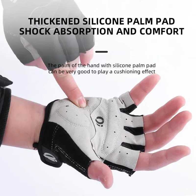Cycling Gloves Anti Slip Shock Absorbing Breathable Half Finger Sports Training Gear for Mountain Bike Road Cycling M260311