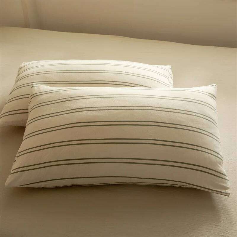 Chic Bedding 100% Washed Cotton Duvet Cover with Sheet Pillowcase Ultra Soft Comfortable 3pcs/4pcs Striped Bed Set H260311