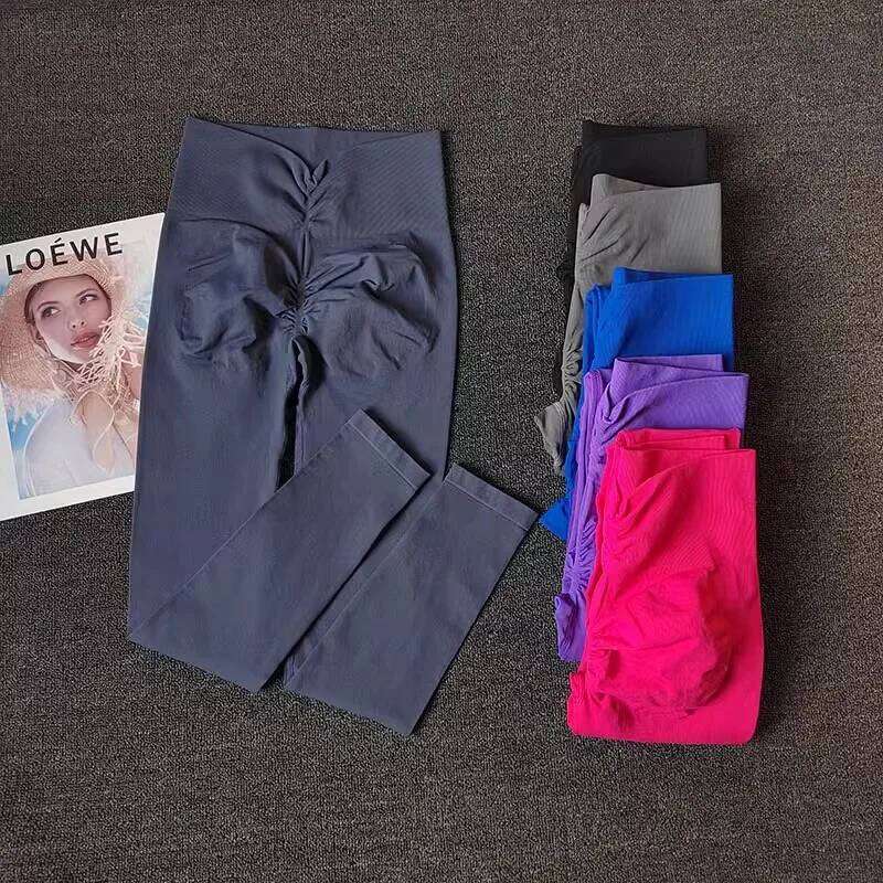 High-end Yoga Women Fitness High elastic Sports Pants Push UP Tights Running Breathable Gym Leggings 26H0311