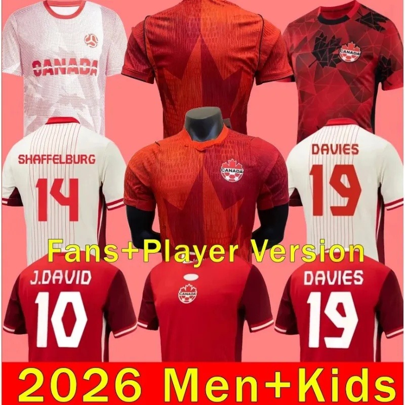 26 Canada Soccer Jerseys J.DAVID MEN KIDS KIT WOMEN Uniforms national team DAVIES LARIN UGBO CAVALLINI MILLAR EUSTAQUIO FRASER 2025 2026 football shirt T home away