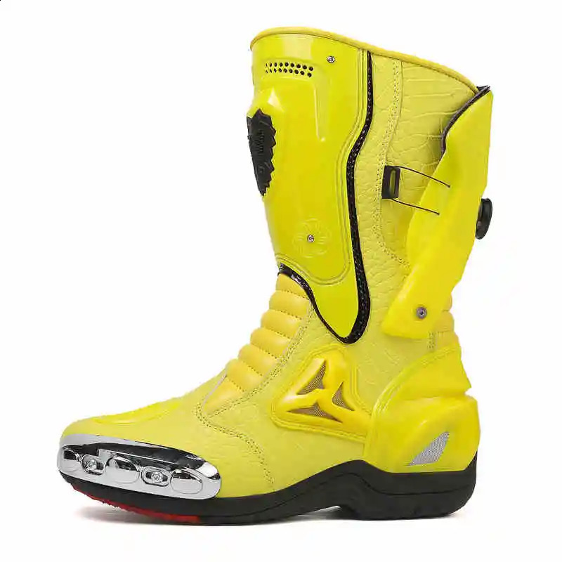 3647 Leather Motorcycle Boots Men Antislip Motorcyclist Shoes Adventure Motocross Bike Accessories 260307