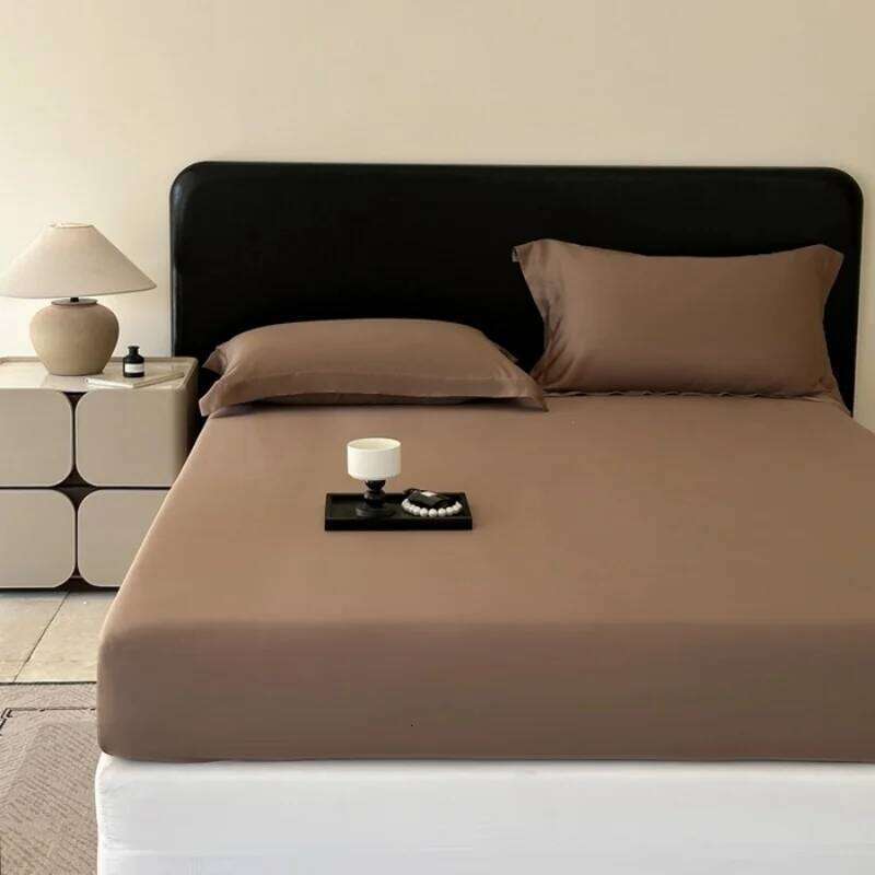 100%Lyocell Eucalyptus Bedding,Coffee Single Duvet Cover Natural Plant Fiber Bed Sheet Or Silky Pillowcase For Four Sesason H260311