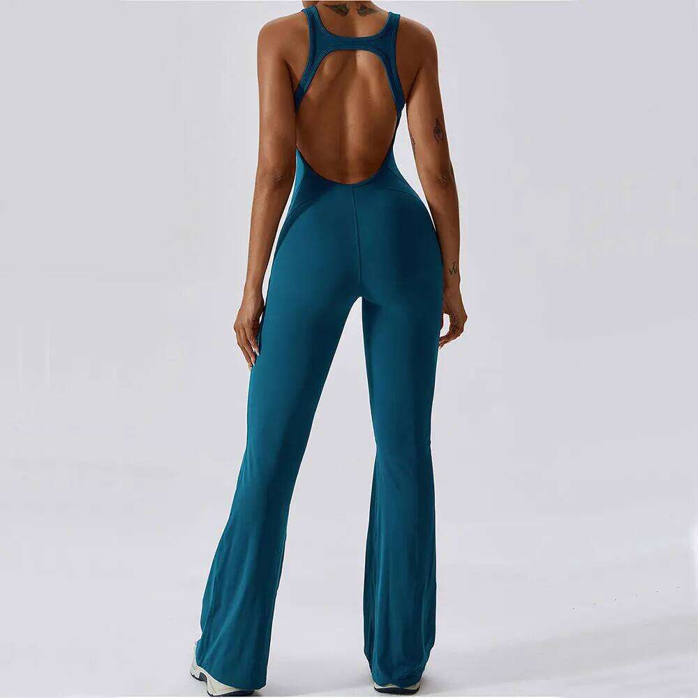 Solid Yoga Jumpsuit One Piece Outfit Fitness Bodysuit Workout Clothes for Sportwear Women Buttock lifting Set Activewear 26H0311