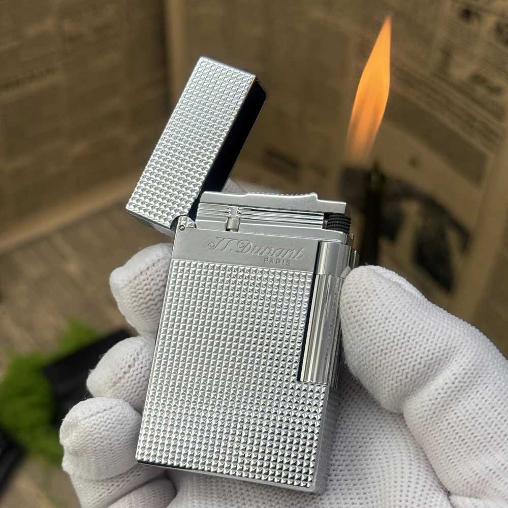 JT Dunant Lighter Ping Sound Butane Gas Lighters Classic Engraved Smoke Gadgets Fashion Cigar Accessory Customized N260311