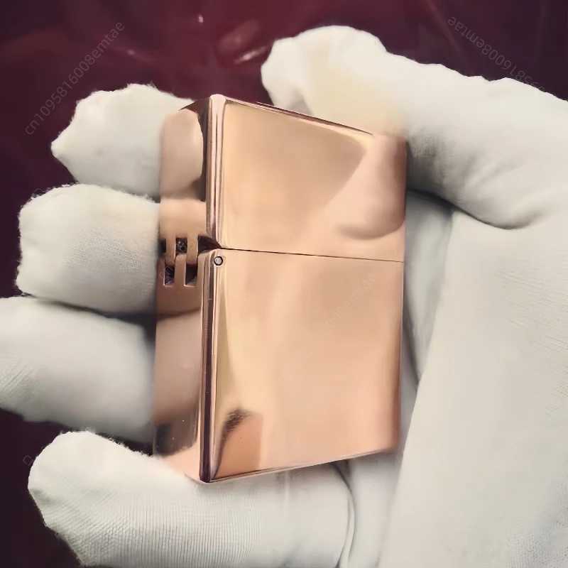 912S new Copper Heavy Duty Fuel Lighter Deep Carved Copper Lighter Cigarette Accessories Mens Gift N260311