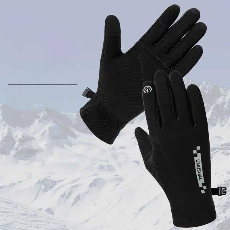 New Winter Men Women Gloves Velvet Lining Touchscreen Outdoor Cycling Driving Motorcycle Riding Gloves Windproof Waterproof Warm M260311