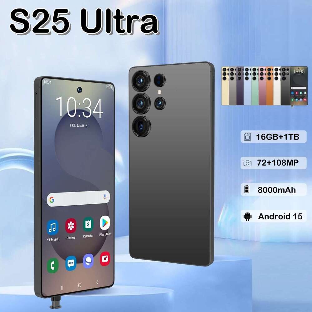 Famous brand cross-border new S25 Ultra smartphone with 6.9-inch large screen and 16+1T phone from CKS, the original manufacturer