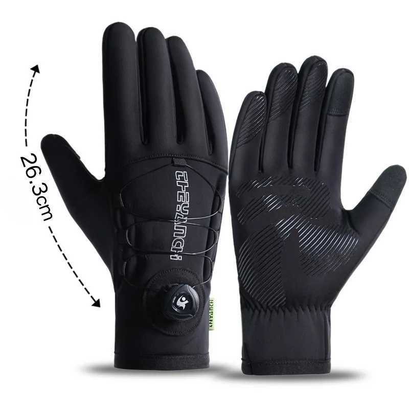 Winter Warm Gloves for Men Women Extended Thickened Windproof and Waterproof Sports Touchscreen Skiing Cycling Gloves M260311