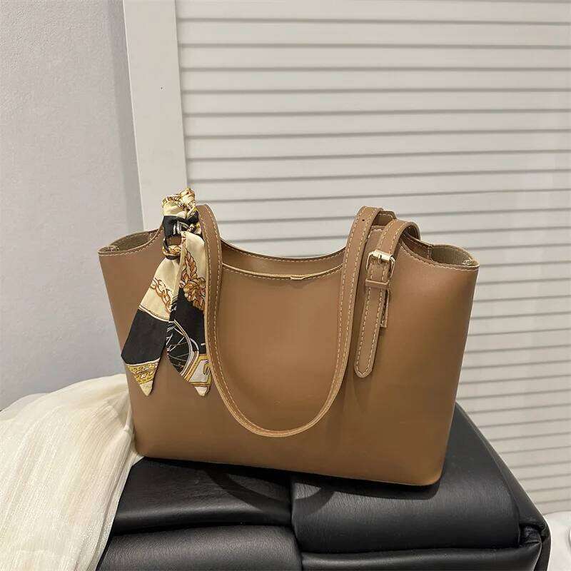 Fashion Stylish Silk Scarf Tote Spacious Capacity Shoulder Bags, Elegant Underarm Bag, Versatile Commute Handbag for Women XJ260311
