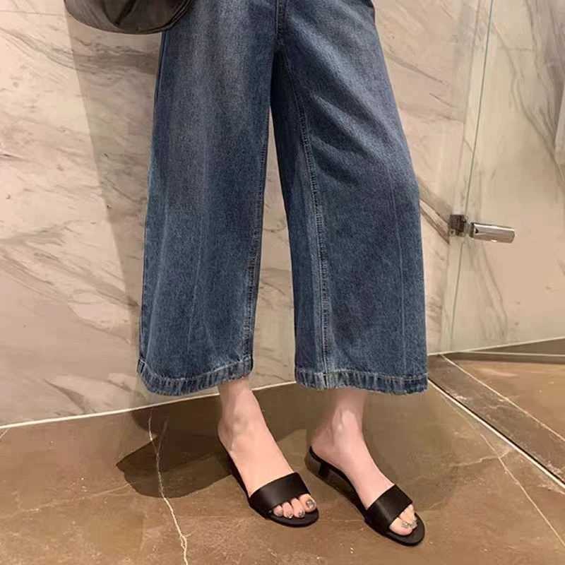 Womens Sandals Outdoor Wearable Gentle Vintage Thin Heel Slip-On Summer Spring New Style Polyurethane Upgraded Version K260311