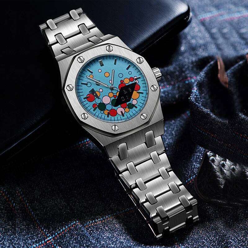 Quartz Watch For Men Geometric Design Fashion Sports Waterproof Chronograph Luminous Man Wristwatch Business Men's Watches Clock