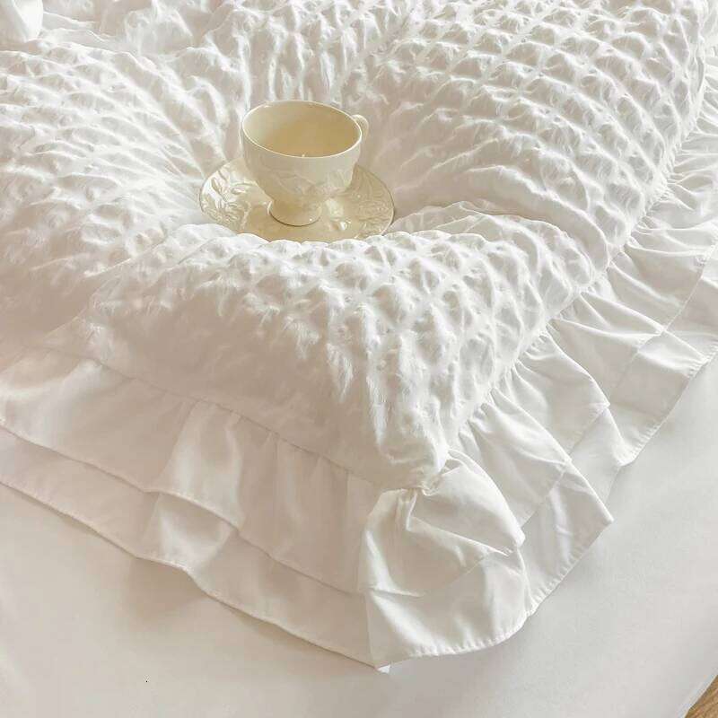 3pcs Korean lace Bedding set seersucker Duvet Set 1*Duvet Cover + 2*Pillowcase, Without Corefor bedroom guest room H260311 - view 7