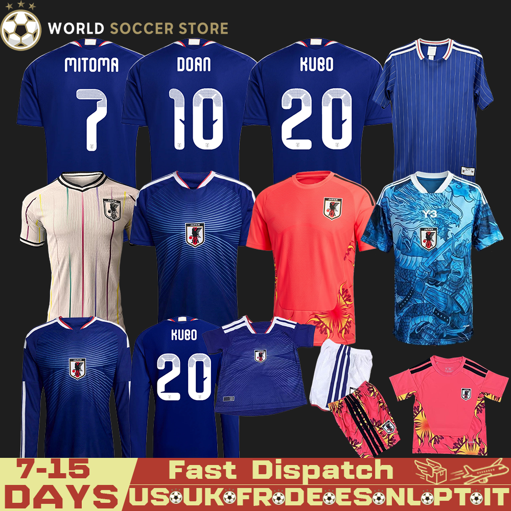 2026 2027 World Cup Soccer Japan Jerseys Tracksuit KUBO ATOM MINAMINO TOMIYASU TSUBASA More Breathable Football Shirt for Fans player Kid version S 4XL 06 11