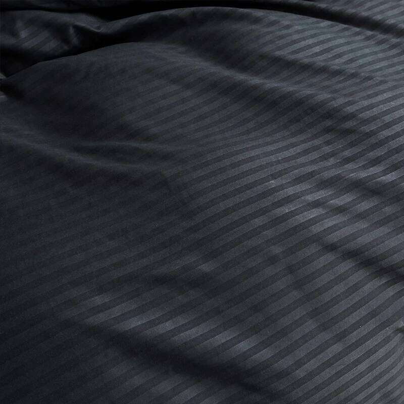 3PC Satin Black Cover Set Comfortable Bedding Duvet Cover*1+Pillowcase*2 Bedroom Home Decoration Without Padding/Core H260311 - view 5