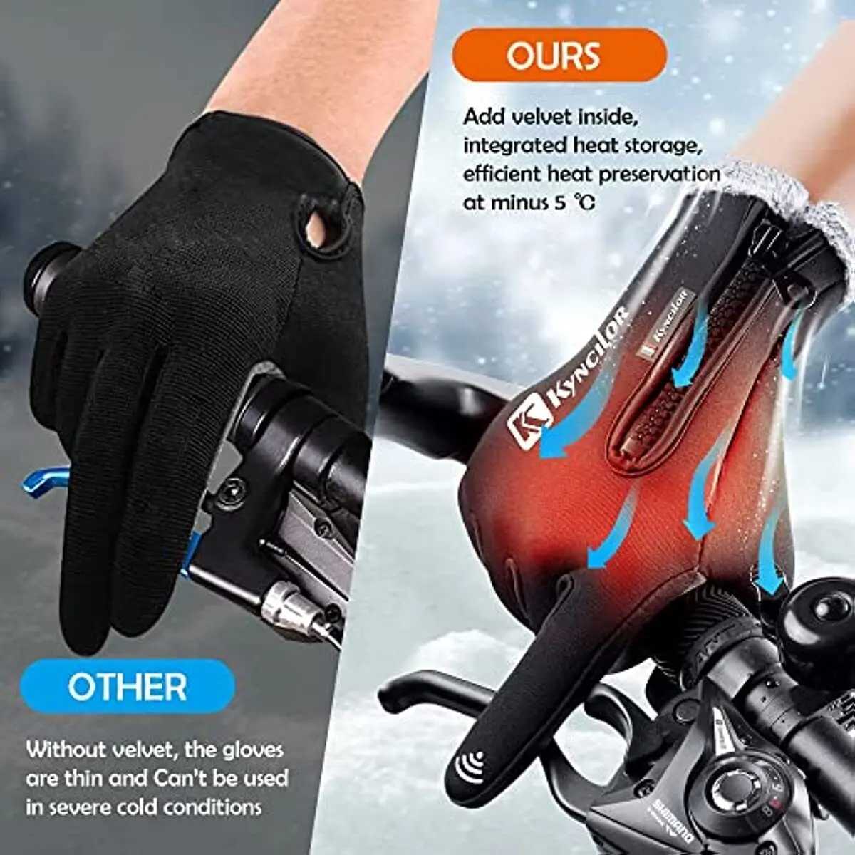 Winter Gloves Men Women Cold Weather Gloves Warm Waterproof Gloves Ski Snow Glove for Outdoor Work Windproof Thermal Gloves M260311
