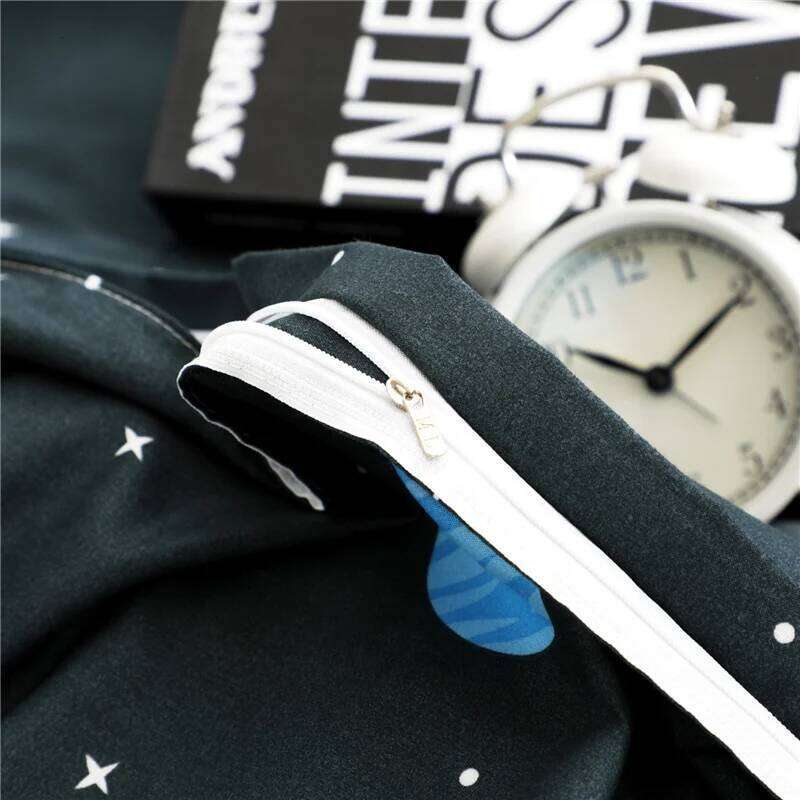 Universe Outer Space Duvet with Zipper Closure, Galaxy Planet Bedding Quilt Cover Set for Teen Kids Boys Girls Adult H260311