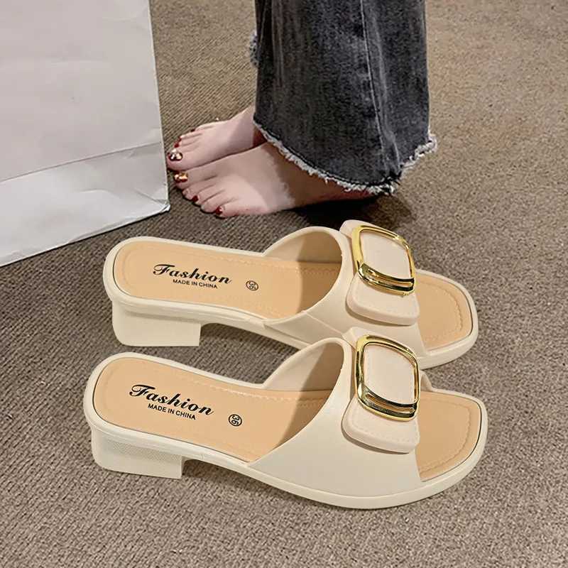 Womens Versatile Summer Sandals - Fashion Thick Sole Flip Flops Non-Slip Durable Outdoor Slides for Beach/Street Wear K260311