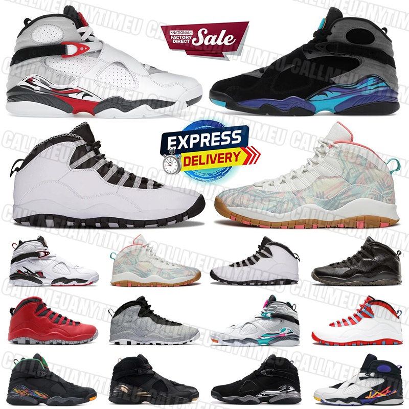New Designer 8 10 Mens Basketball Shoes 8s 10s trainers Leather rubber White True Red Aqua Bugs Bunny Outdoors jordan8men Sports Mens Sneakers jordan8smen