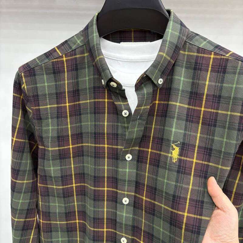 Luxury Brand Embroidery 100% Cotton Long Sleeved New Shirt Men's Casual Loose Top Business Men 26Y0311