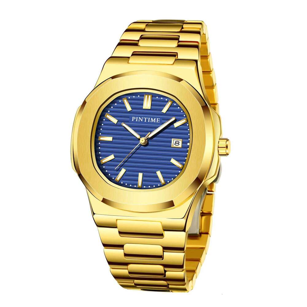 Men Fashion Watch Stainless Steel Quartz Wristwatch Luminous Hand Waterproof Auto Date Clock Relogio Gifts
