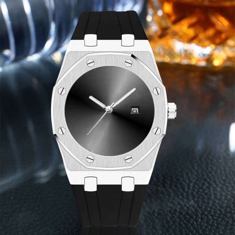 Classic Fashion Sports Rubber Strap Waterproof Men's Quartz Watch