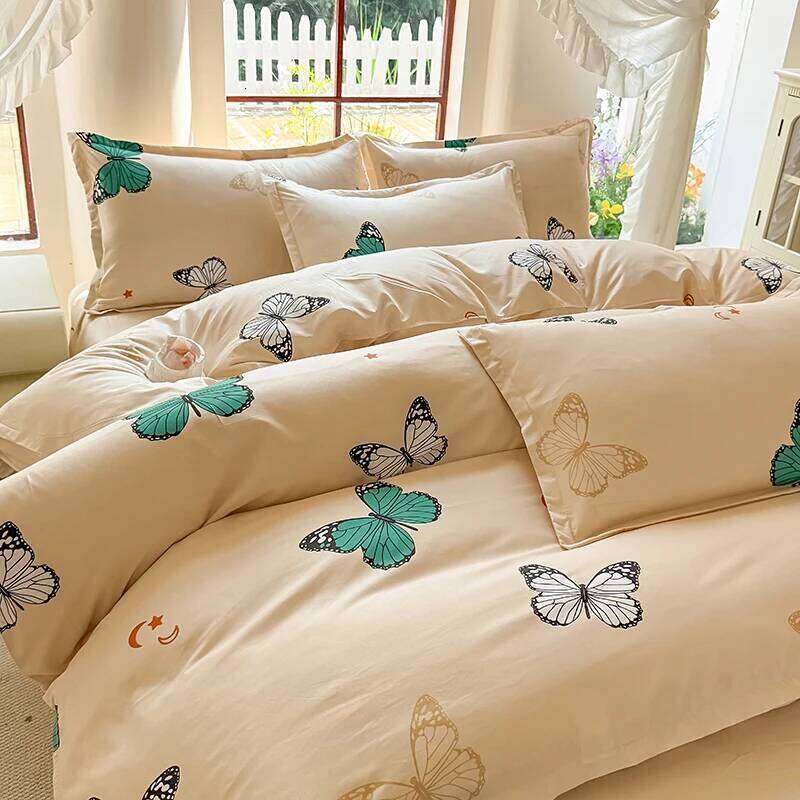3pcs Brushed Bedding Pillowcase Set Skin Friendly Breathable Duvet Cover Pillowcases -DWFY H260311