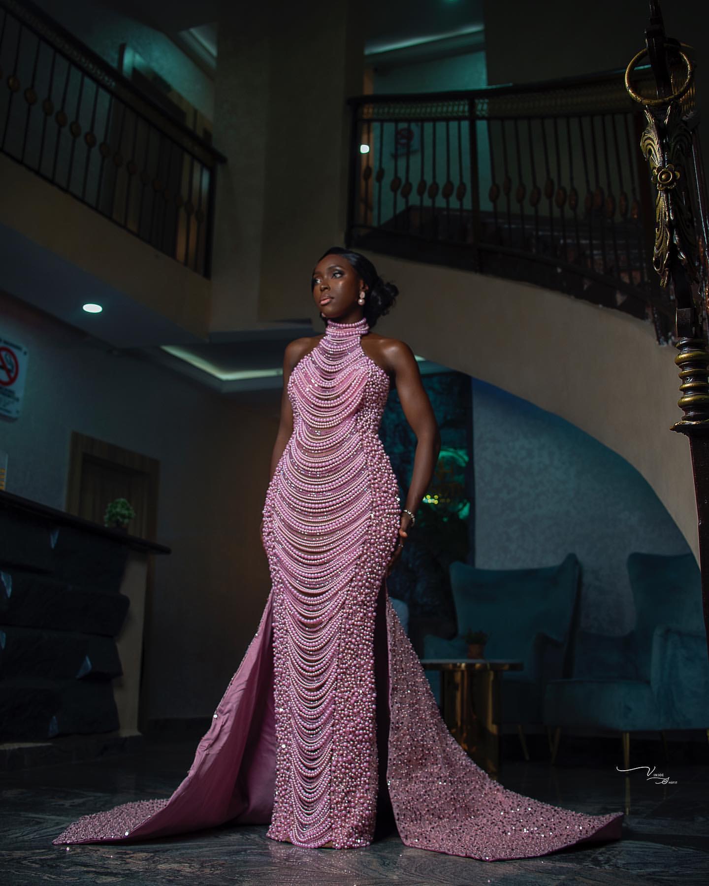 2K26 Pink Prom Dress 2026 Mermaid Prom Dress Beadings Pearls Detachable Train Evening Dresses Birthday Party Formal Receiption Gowns Dresses ZJ015 - view 8