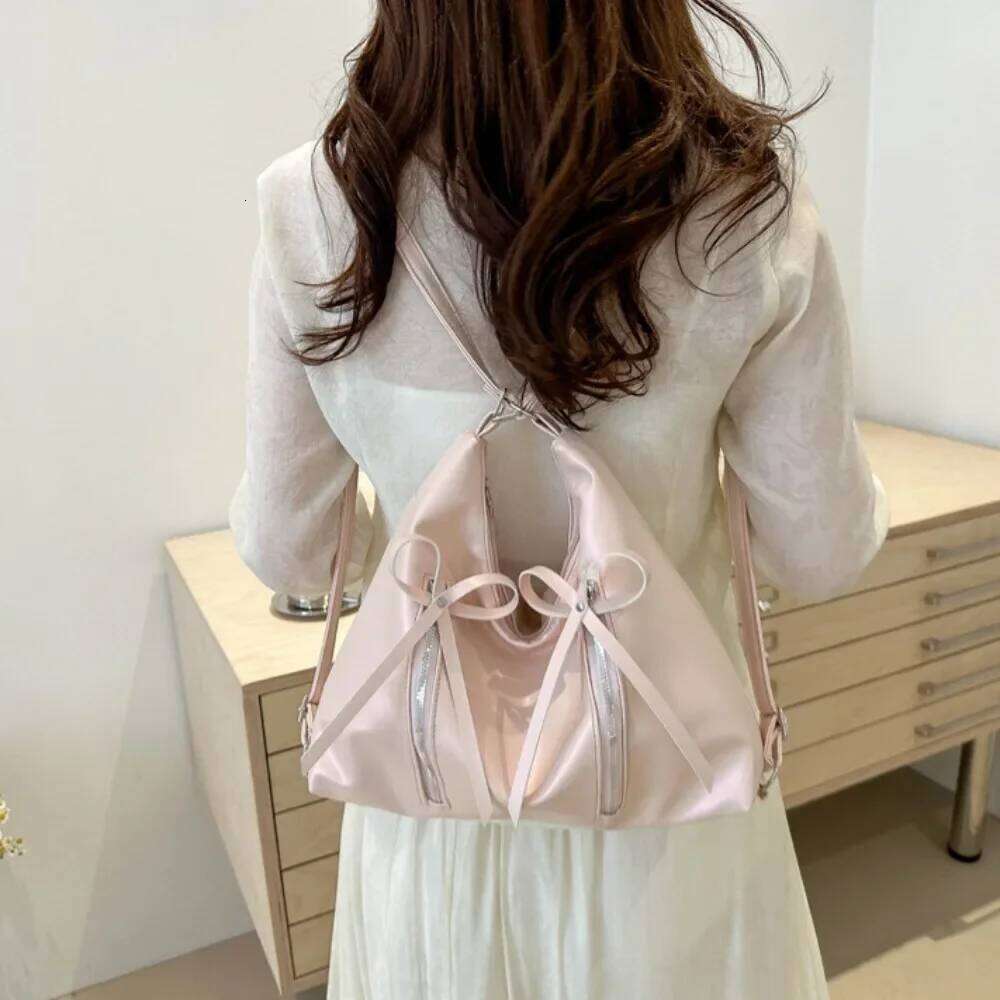 Fashion 2-in-1 Shoulder Bowknot Backpack Large Capacity Outing Beach Bags ToteBag Casual Underarm Commuting Bag XJ260311
