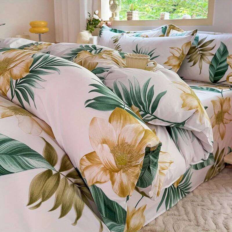 3-Piece Duvet Cover Set with 2 Pillowcases, Breathable Polyester, Machine Washable, Zipper Closure H260311