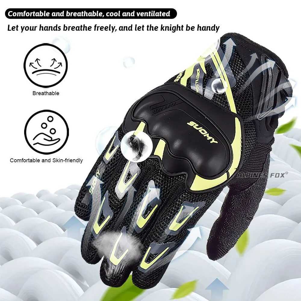 Suomy Motorcycle Gloves Summer Mesh Breathable Moto Gloves Men Women Touch Screen Motocross Gloves Touch Screen Cycling Gloves M260311